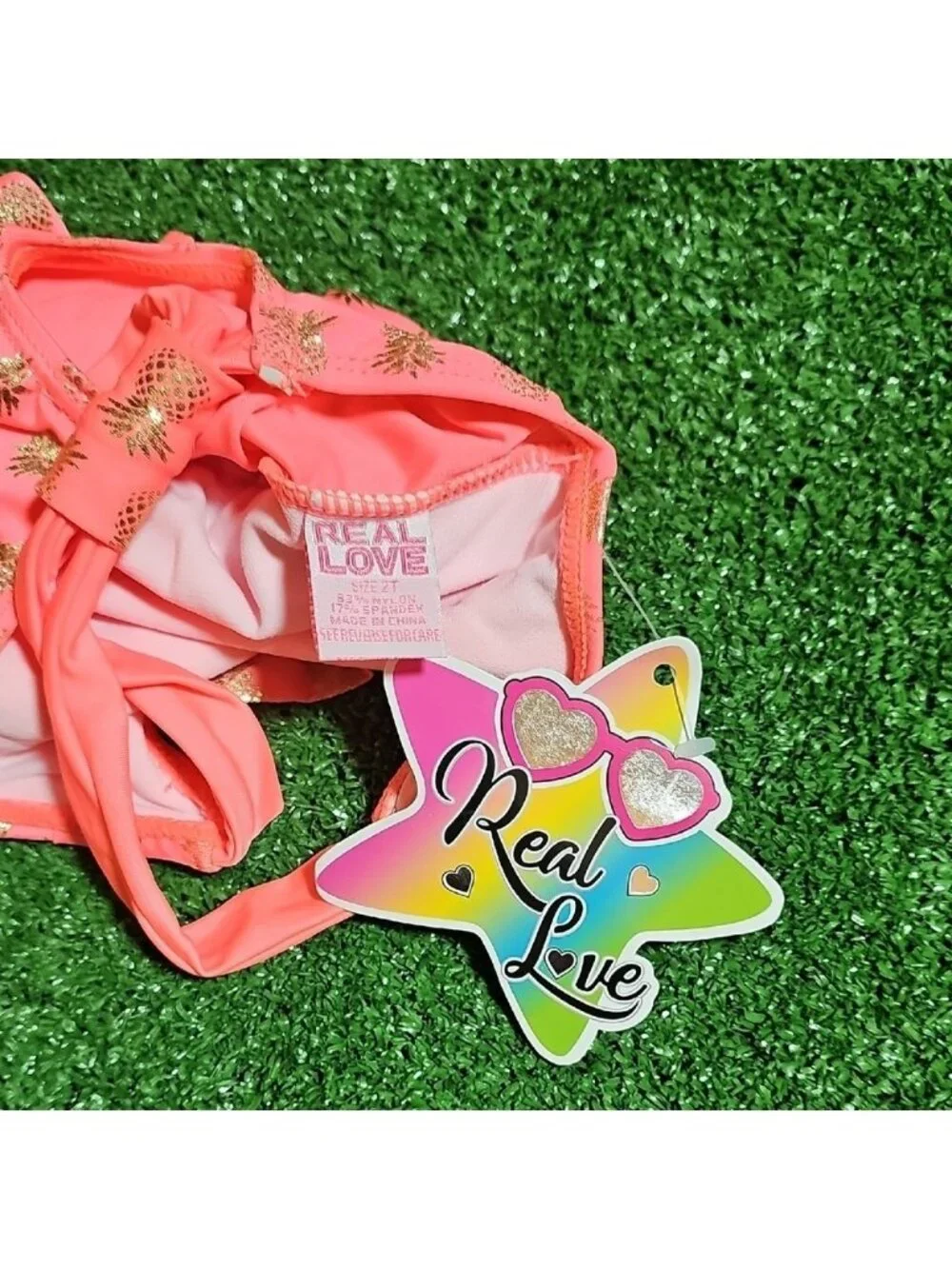 Coral Pineapple Print 2T Swimwear